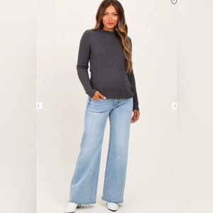 Pinkblush Light Blue Wide-Leg Jeans